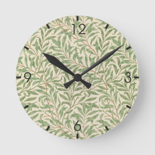 Willow Bough (von William Morris) Runde Wanduhr (Vorderseite)