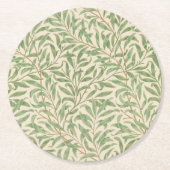 Willow Bough (von William Morris) Runder Pappuntersetzer (Vorderseite)