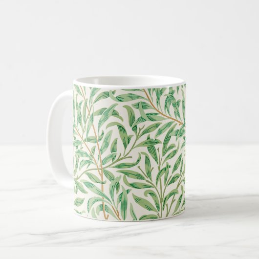 Willow bough William Morris Floral gemustert  Kaffeetasse (Vorderseite Links)
