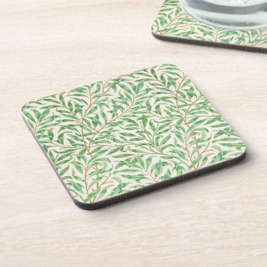 Willow Bough William Morris Pattern Getränkeuntersetzer (Linke Seite)