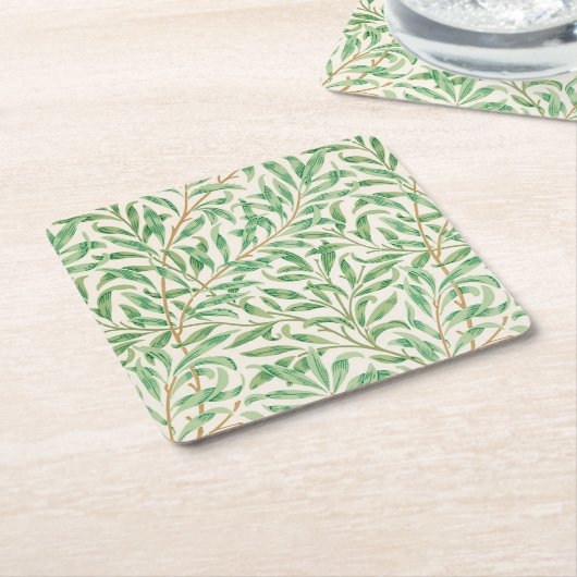 Willow Bough William Morris Pattern Rechteckiger Pappuntersetzer (angewinkelt)