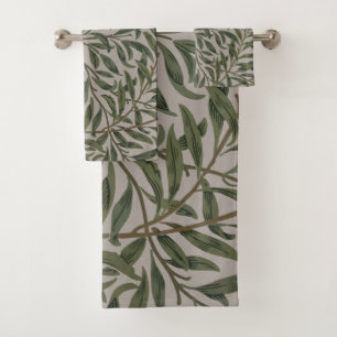 Willow Boughs - Green Brown Aqua Badhandtuch Set