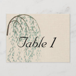 Willow Branch auf der Linen Wedding Tischnummer