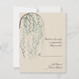 Willow Branch auf Linen Response-Karte RSVP Karte