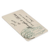Willow Branch auf Linen Wedding Save the Date Magnet (Rechte Seite)