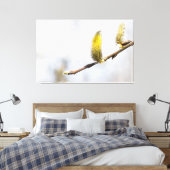 Willow Catkins - Silver World Leinwanddruck (Insitu (Schlafzimmer))