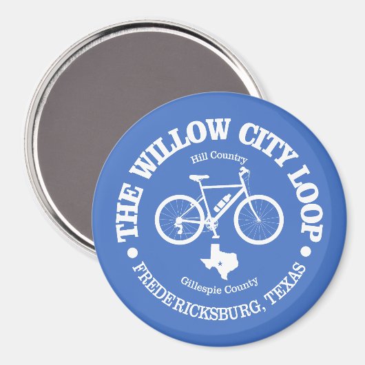Willow City Loop (Radfahren) Magnet (Vorderseite/Rückseite)