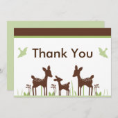 Willow Deer Baby Dusche Danke Karte (Vorne/Hinten)