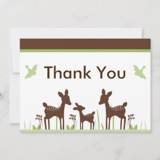 Willow Deer Baby Dusche Danke Karte