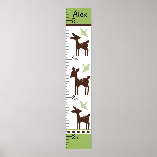 Willow Deer Family Chart Behalte bei 8x44! Poster (Vorne)
