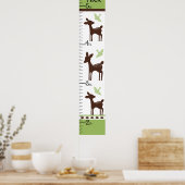 Willow Deer Family Chart Behalte bei 8x44! Poster (Küche)