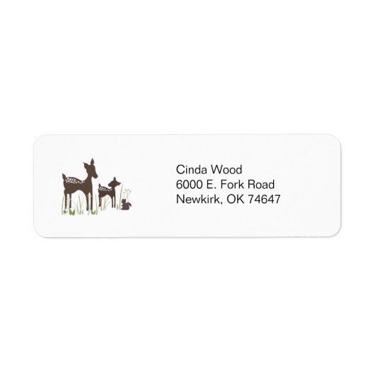 Willow Deer Forest Address Labels (Vorne)