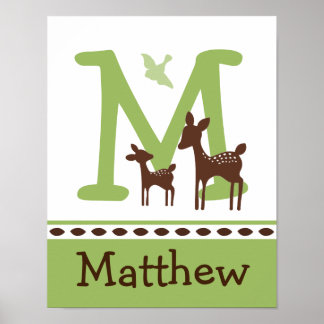 Willow Deh Letter & Name Wall Art Poster