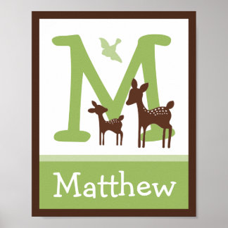 Willow Deh Letter & Name Wall Art Poster