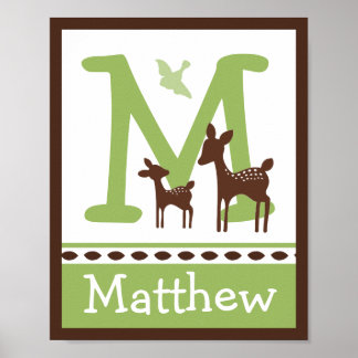 Willow Deh Letter & Name Wall Art Poster