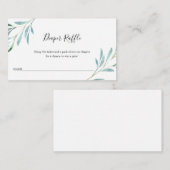 Willow Eucalyptus Baby Diaper Raffle Begleitkarte (Vorne/Hinten)