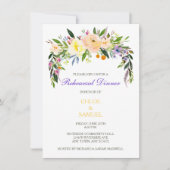 Willow Floral Wedding Probe Dinner Einladung (Vorderseite)