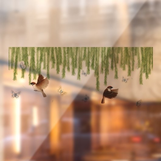 Willow Fringe schwitzen Nahtloses Window Decal (1) Fensteraufkleber (Blatt 2)