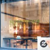 Willow Fringe schwitzen Nahtloses Window Decal (1) Fensteraufkleber (Café-Fenster)