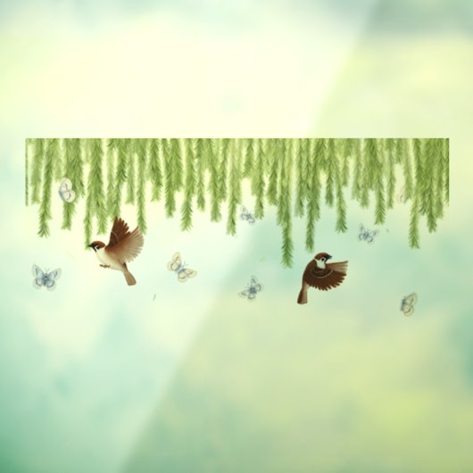 Willow Fringe schwitzen Nahtloses Window Decal (1) Fensteraufkleber (Blatt 3)