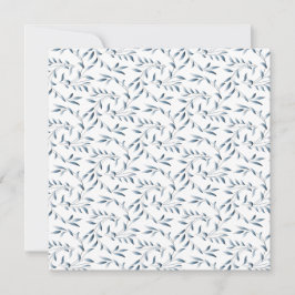 Willow Garden Elegant Blauen und weiße Blumen Einladung