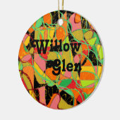 Willow Glen geometric abstract art san Jose Keramik Ornament (Links)