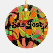 Willow Glen geometric abstract art san Jose Keramik Ornament (Hinten)