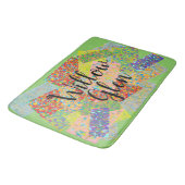 Willow Glen patchwork abstrakte art san Jose Neigh Badematte (Schrägansicht)