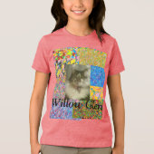 Willow Glen Patchwork und Katze Tri-Blend Shirt (Vorderseite)