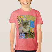 Willow Glen Patchwork und Katze Tri-Blend Shirt (Vorderseite)