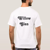 Willow Glen wiederholt Muster Retrobuchstaben san  T-Shirt (Rückseite)
