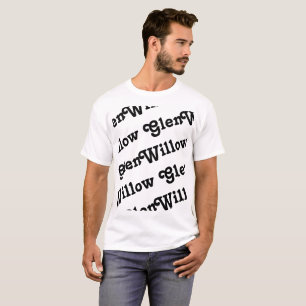 Willow Glen wiederholt Muster Retrobuchstaben san T-Shirt