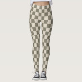 Willow Grau and Bone Checkerboard Leggings (Vorderseite)