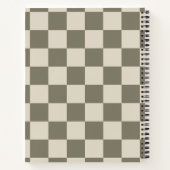 Willow Grau and Bone Checkerboard Notizblock (Rückseite)