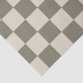 Willow Grau and Bone Checkerboard Seidenpapier (Detail)