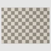 Willow Grau and Bone Checkerboard Seidenpapier (Vorderseite)