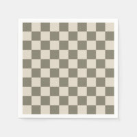 Willow Grau and Bone Checkerboard