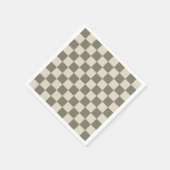 Willow Grau and Bone Checkerboard Serviette (Ecke)