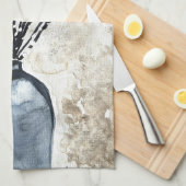 Willow in Vase Aquarell Geschirrtuch (Viertel Falte)