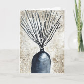 Willow in Vase Aquarell Karte (Vorderseite)