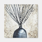 Willow in Vase Aquarell Magnet (Vorne)