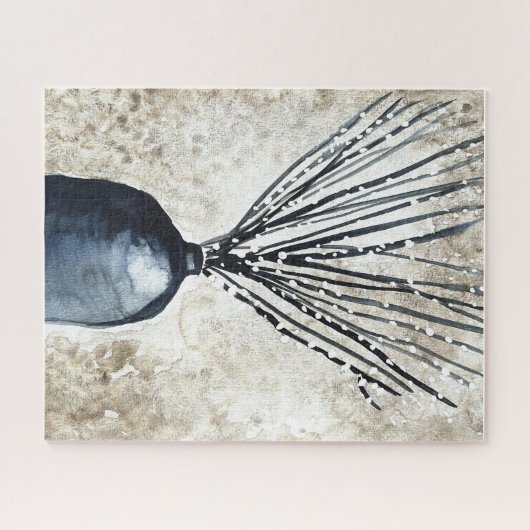 Willow in Vase Aquarell Puzzle (Horizontal)