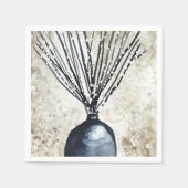 Willow in Vase Aquarell Serviette (Vorderseite)