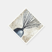 Willow in Vase Aquarell Serviette (Ecke)