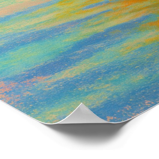 Willow in water - Pastelmalerei Art Poster (Ecke)