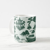 Willow Jade Garden mit Pagoda und Boot Kaffeetasse (Vorderseite Links)