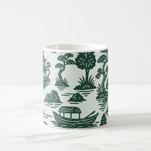 Willow Jade Garden mit Pagoda und Boot Kaffeetasse (Mittel)