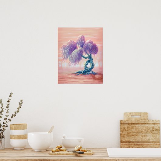 Willow Liebe Tree Painting Poster (Küche)