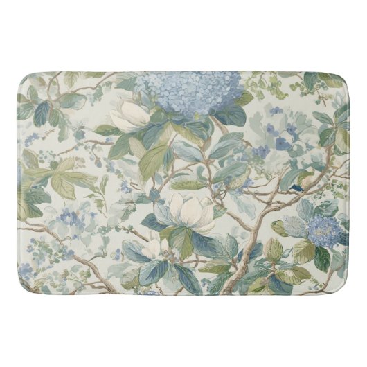 Willow Little Magnolia Wallpaper Floral Coastal  Badematte (Vorderseite)