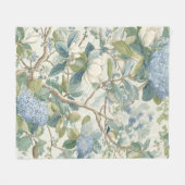 Willow Little Magnolia Wallpaper Floral Coastal  Fleecedecke (Vorderseite (Horizontal))